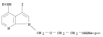 Molecular Structure of 1203566-42-0 (1H-Pyrrolo[2,3-b]pyridin-4-amine, N-ethyl-3-iodo-1-[[2-(trimethylsilyl)ethoxy]methyl]-)